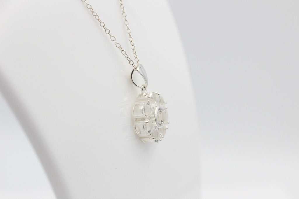 Edler 2,53 Carat Weißtopas  Anhänger 925 Silber weißer Top edler Weißtopas Anhänger Edelstein