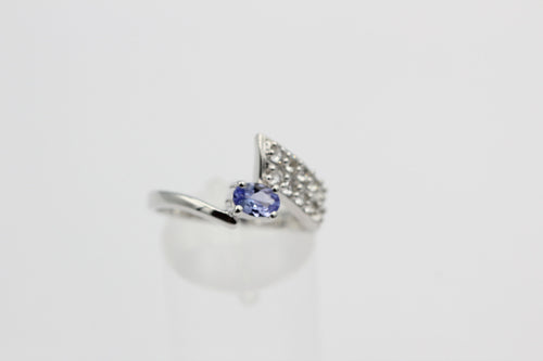 1,3 Carat Tansanit aus Afrika Weißtopas Ring 925 Silber Gröpße 9  60  19,1