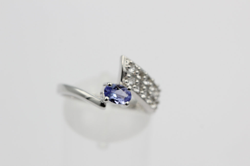 1,3 Carat Tansanit aus Afrika Weißtopas Ring 925 Silber Gröpße 9  60  19,1