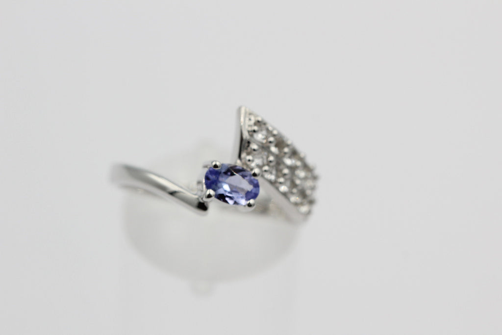1,3 Carat Tansanit aus Afrika Weißtopas Ring 925 Silber Gröpße 9  60  19,1