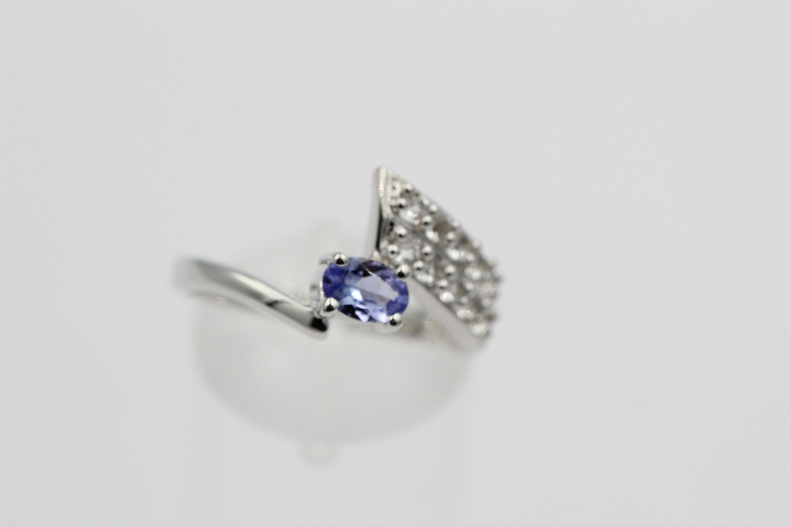 1,3 Carat Tansanit aus Afrika Weißtopas Ring 925 Silber Gröpße 9  60  19,1