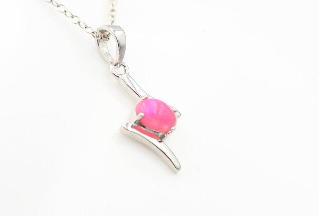 0,72 Carat pinker Äthiopischer Opal Anhänger 925 SilberSchmuck