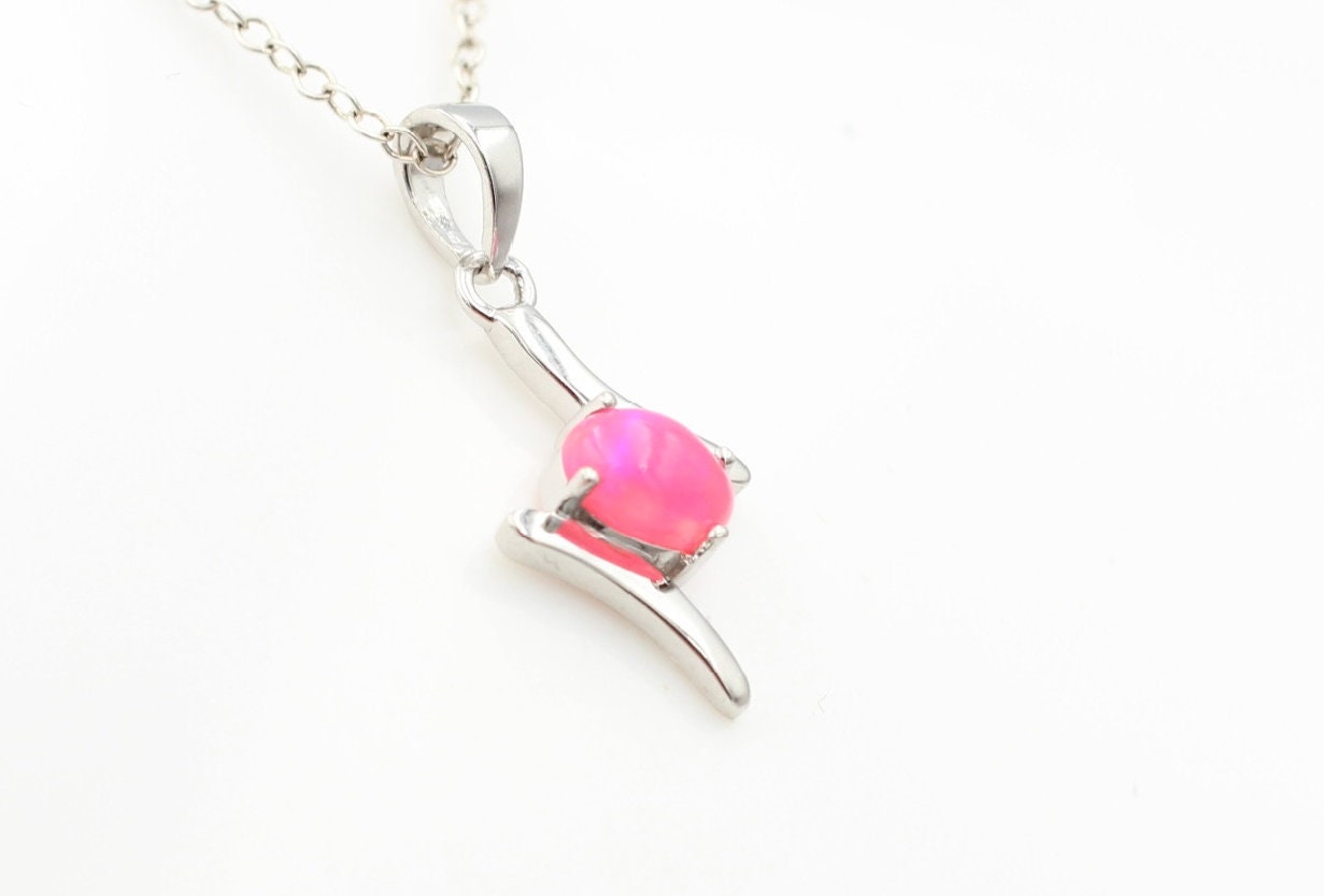 0,72 Carat pinker Äthiopischer Opal Anhänger 925 SilberSchmuck