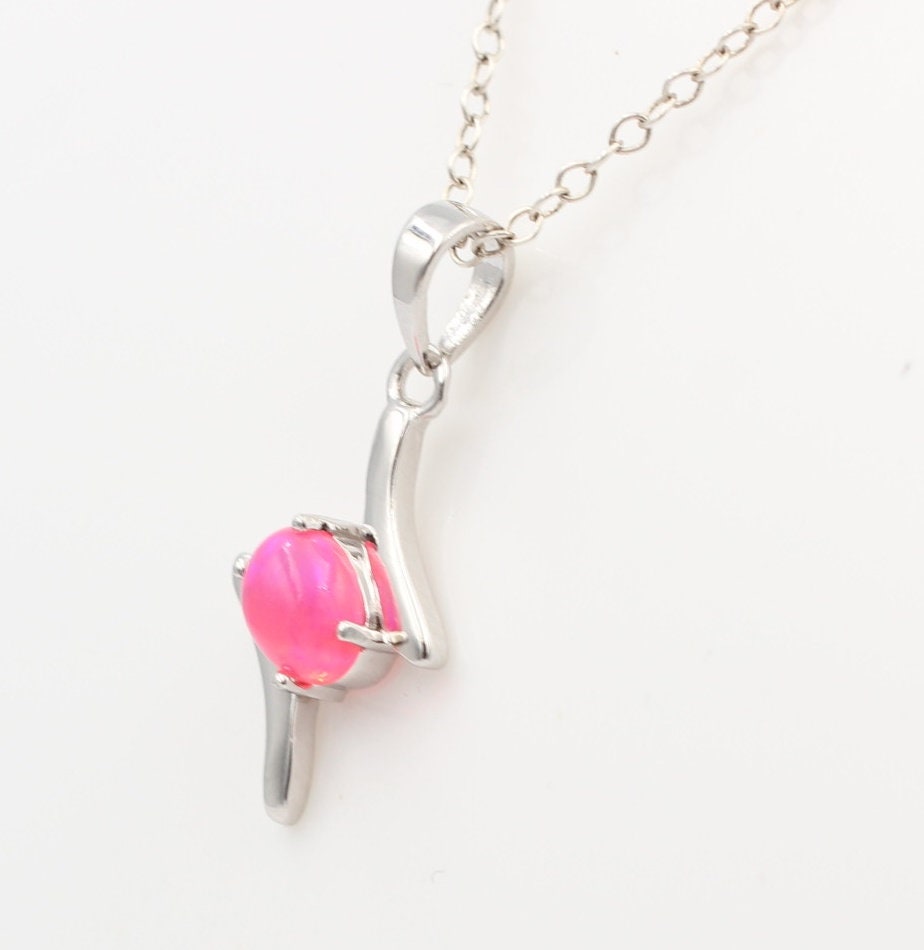 0,72 Carat pinker Äthiopischer Opal Anhänger 925 SilberSchmuck