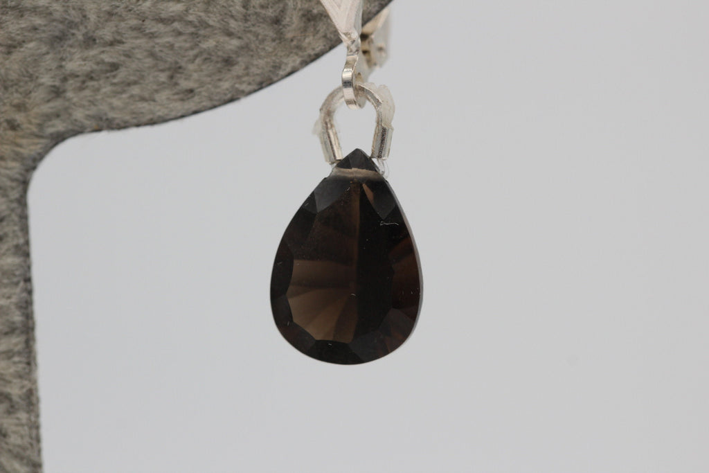 3,3 Carat Rauchquarz Ohrhänger Brisur Unikat 925 Silber Concave Schiff Top