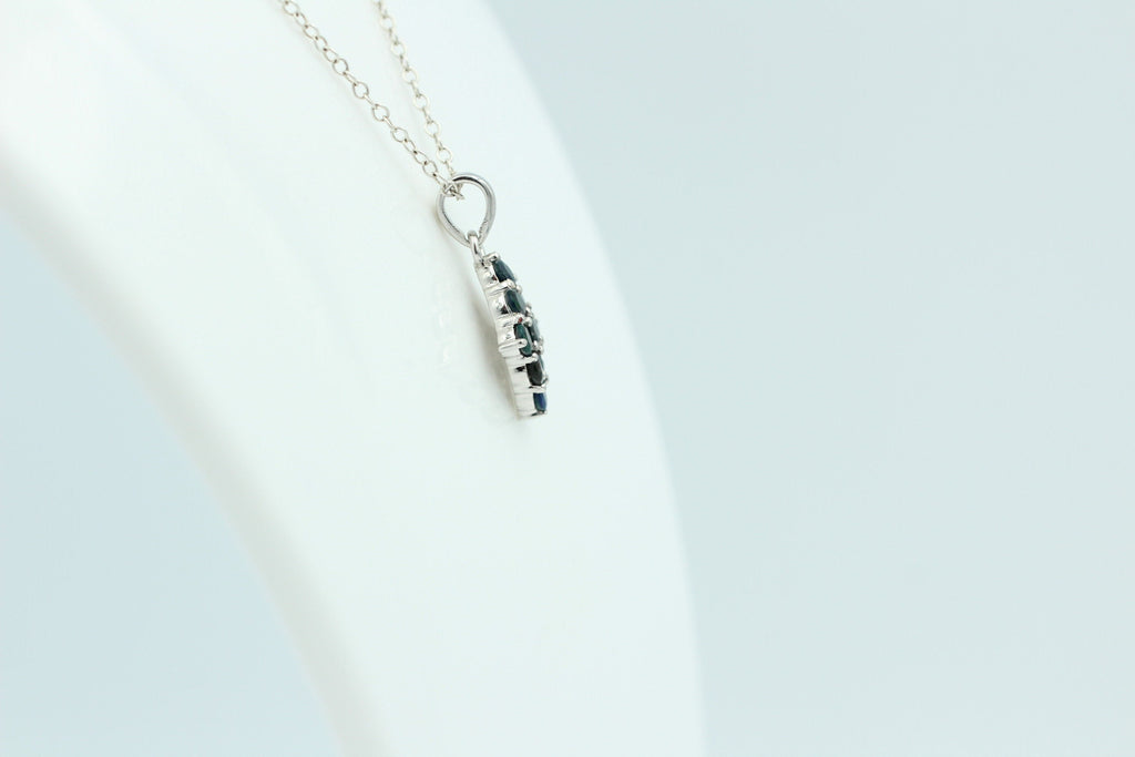 1,75 Carat schwarzer Onyx Anhänger 925 Silber Onyxanhänger