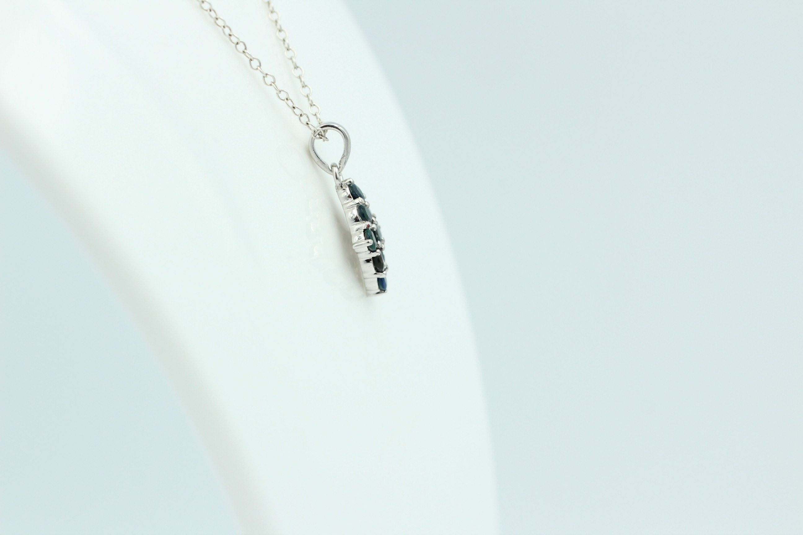 1,75 Carat schwarzer Onyx Anhänger 925 Silber Onyxanhänger