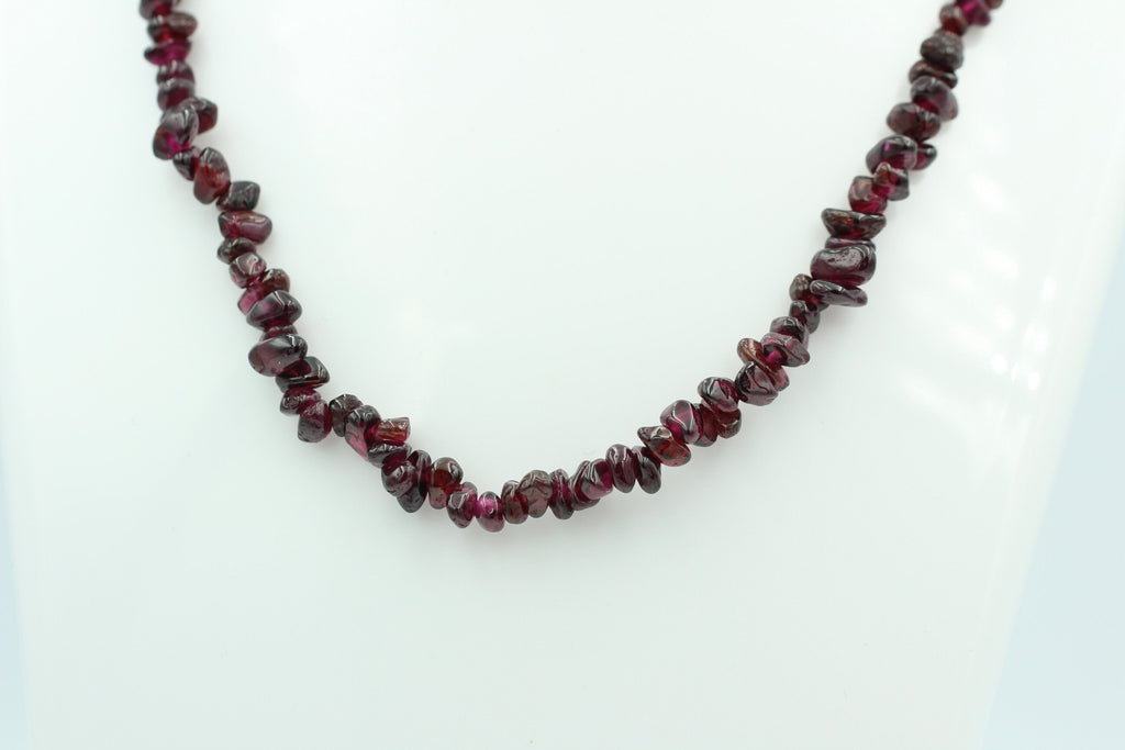 38 Carat Rhodolith Collier Kette Splitterkette 925 Sterling Silber Edelstein