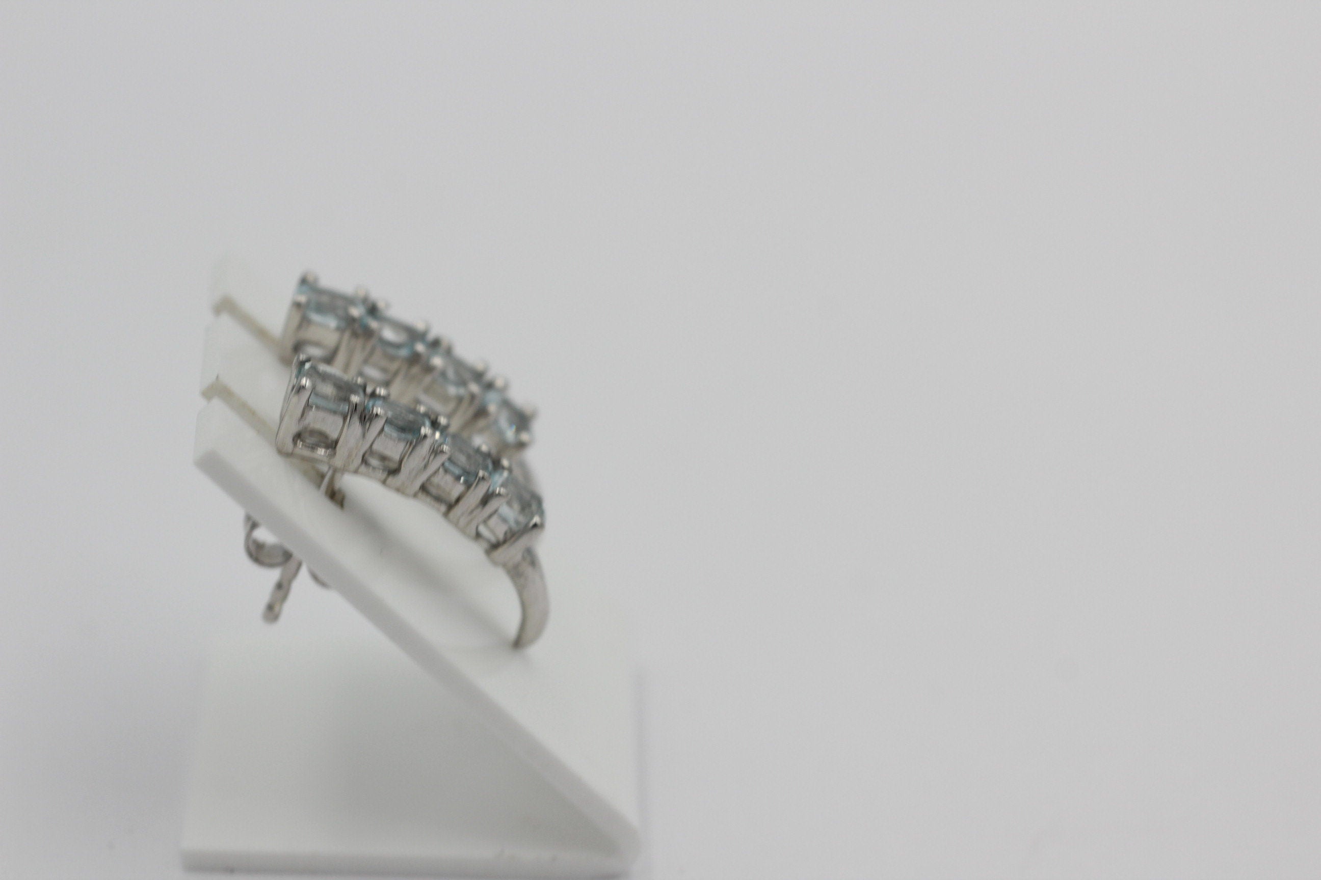 Edle 1,9 Carat Blautopas Ohrstecker 925 Silber himmelblauer Topas Ohrschmuck Top
