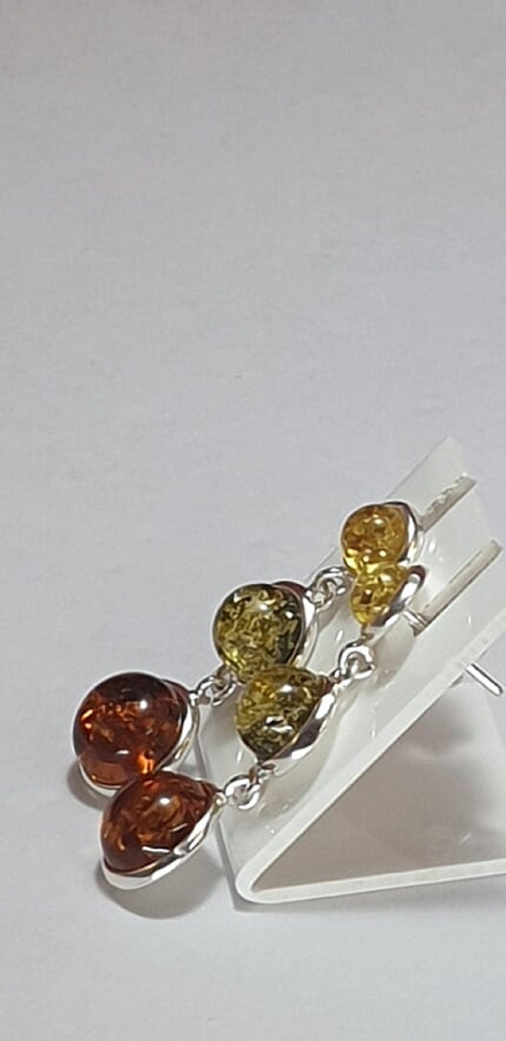 Edle dreifarbige Bernstein Ohrstecker 925 Silber Bernstein aus Litauen top Edel