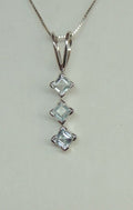 Edler 1,26 Carat Blautopas Anhanger 925 Silber Collier Kette Sky blue Topas himm