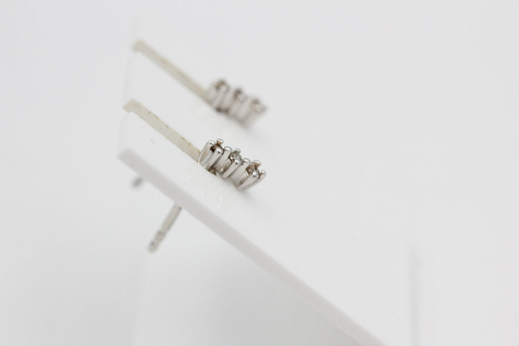 Edle 0,05 Carat champangner Diamant Ohrstecker 925 Silber Diamantohrstecker Top