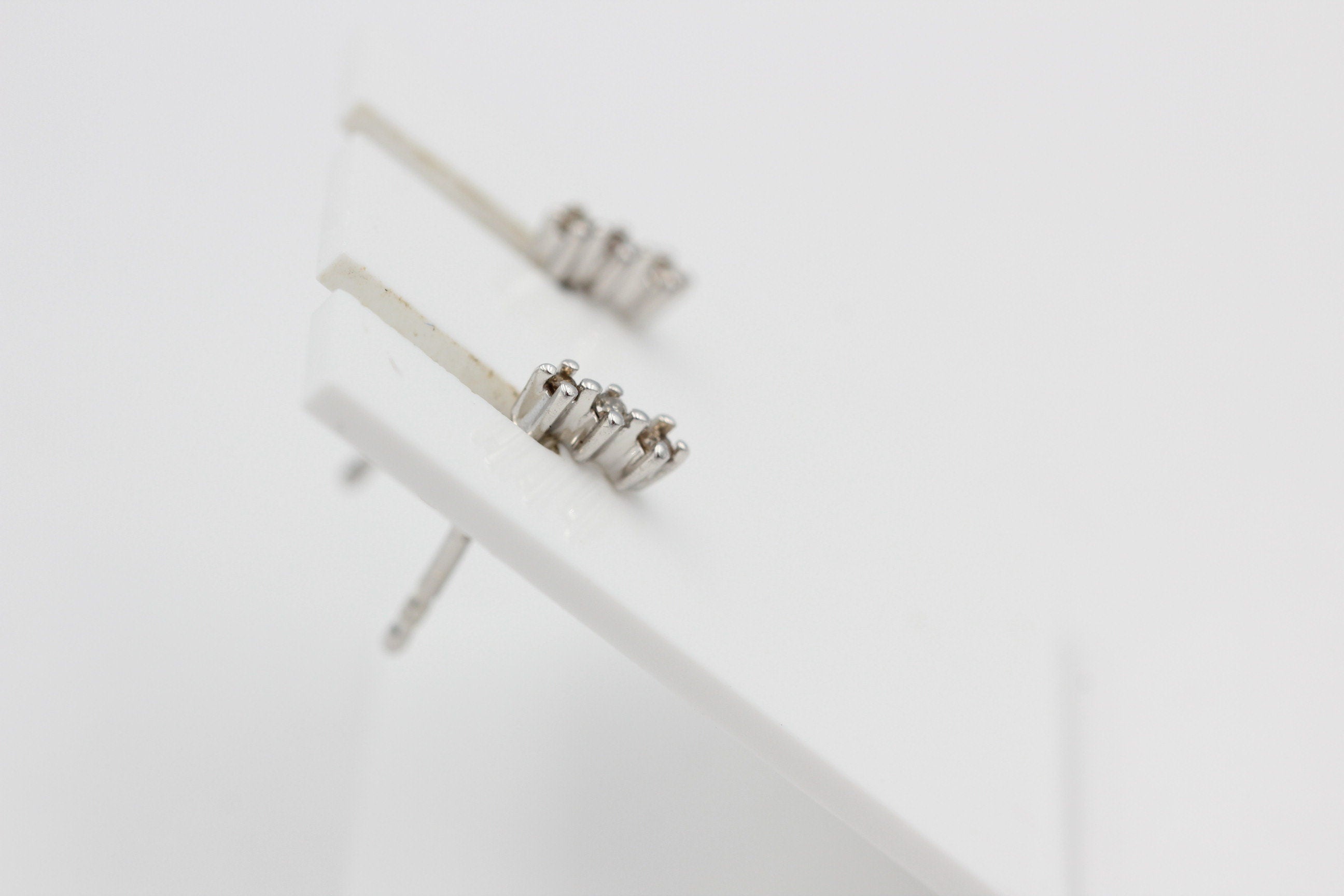 Edle 0,05 Carat champangner Diamant Ohrstecker 925 Silber Diamantohrstecker Top