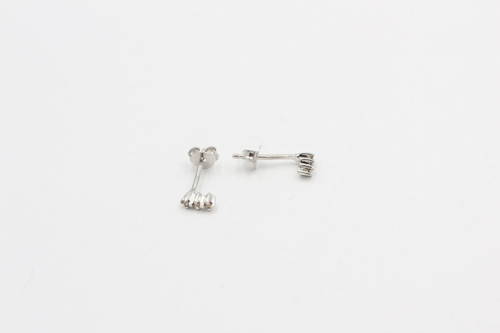 Edle 0,05 Carat champangner Diamant Ohrstecker 925 Silber Diamantohrstecker Top