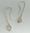 2,6 Carat Designer Mondlichtopas Ohrhacken, 925 Silber, Ohrschmuck irrisierend