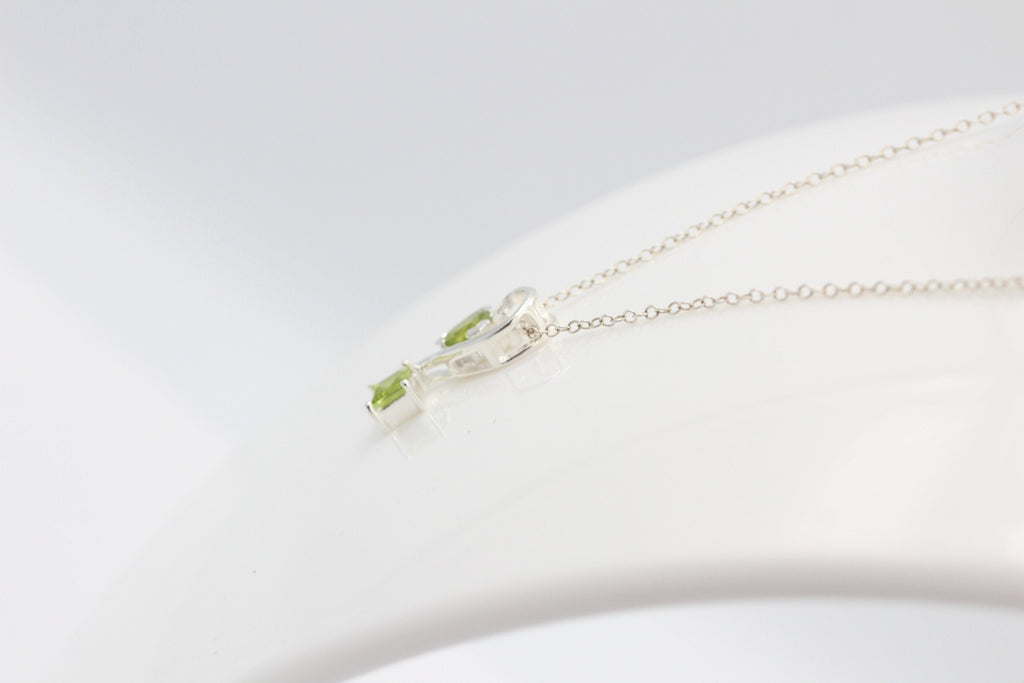 Edler 1,3 Carat Peridot Design Anhänger 925 Silber  Olivin Schmuck