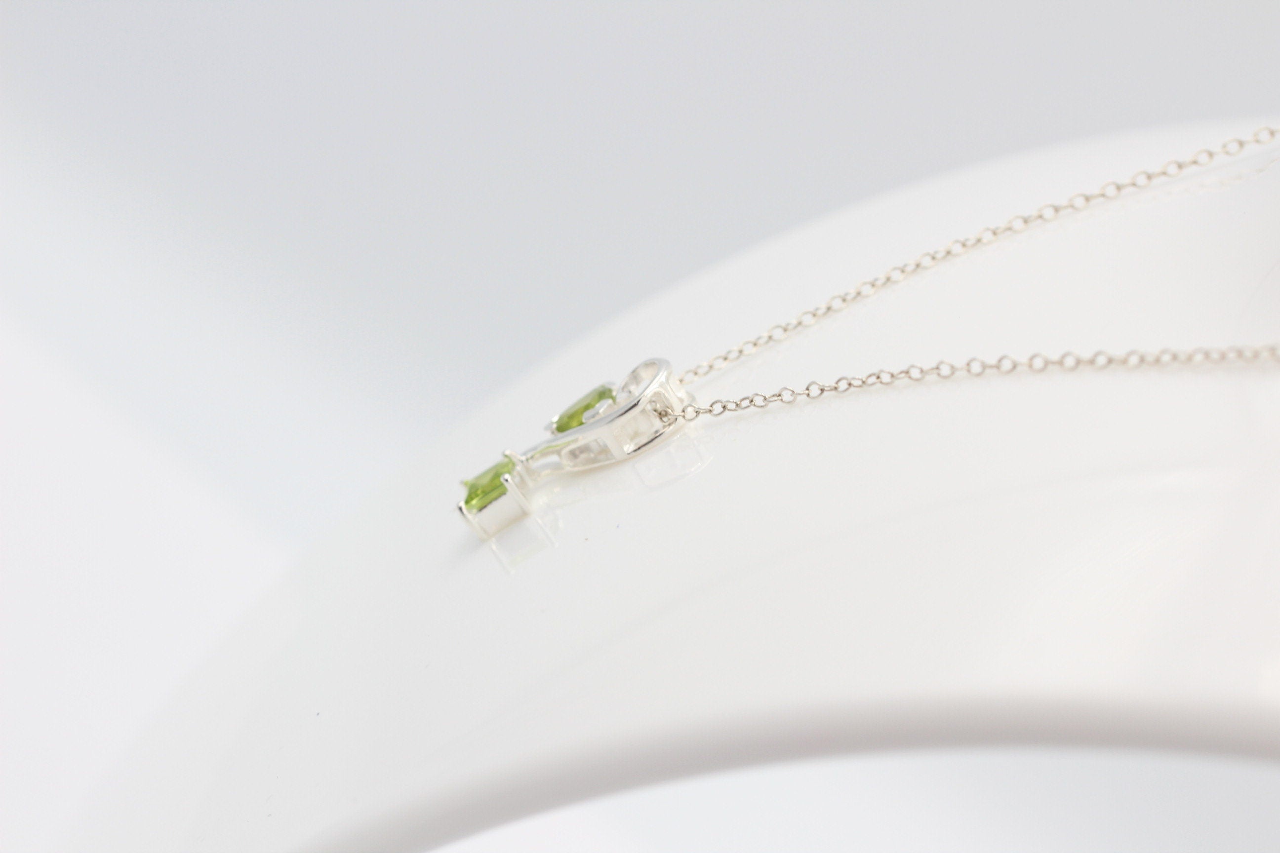 Edler 1,3 Carat Peridot Design Anhänger 925 Silber  Olivin Schmuck