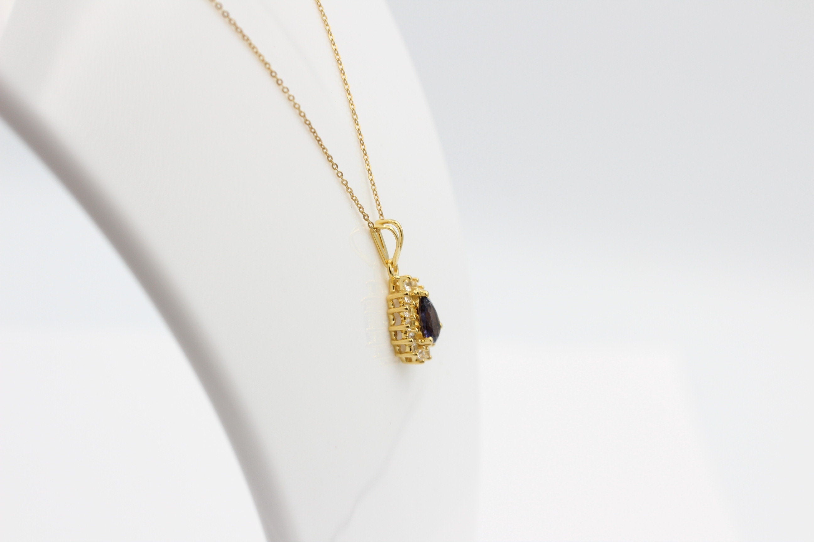 Edler 1,1 Carat Iolitht Weißtopas Anhänger 925 Silber  Wassersaphir