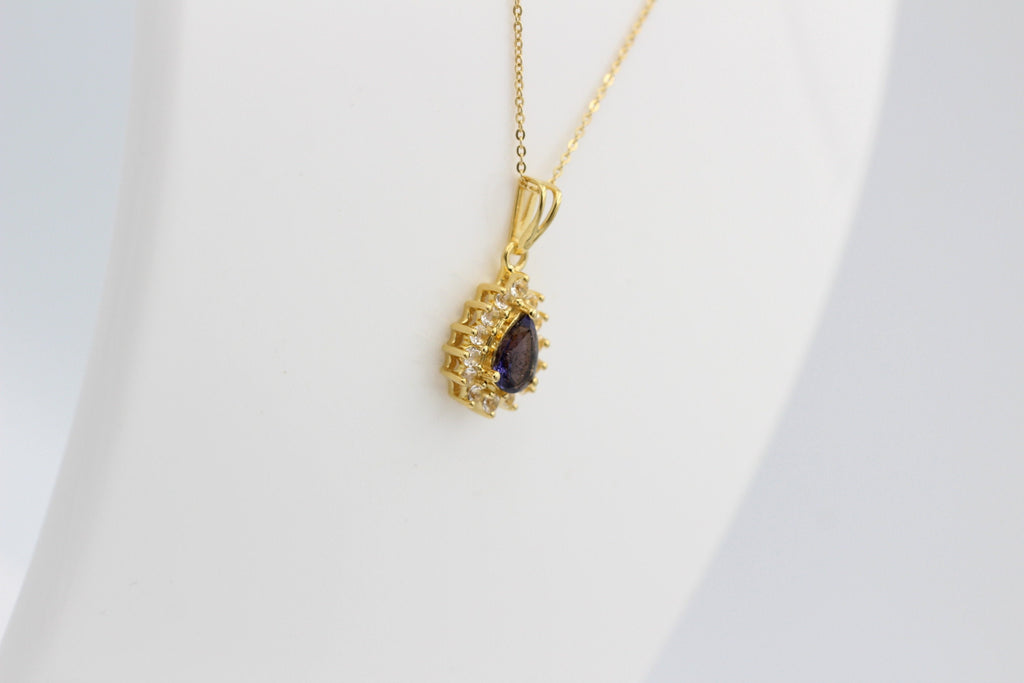Edler 1,1 Carat Iolitht Weißtopas Anhänger 925 Silber  Wassersaphir