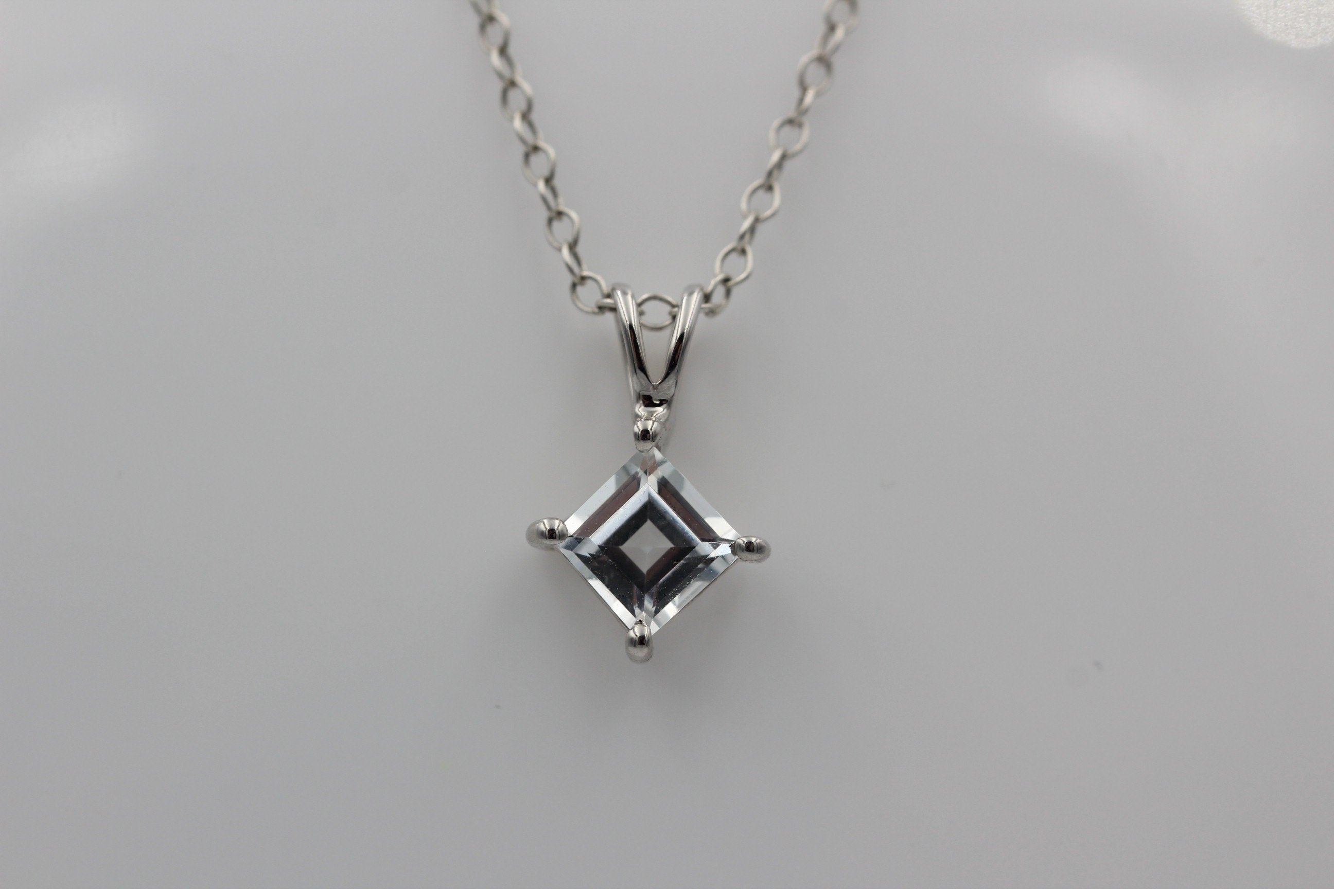 1 Carat Weißtopas Anhänger 925 Silber  weißer Topas Topasschmuck