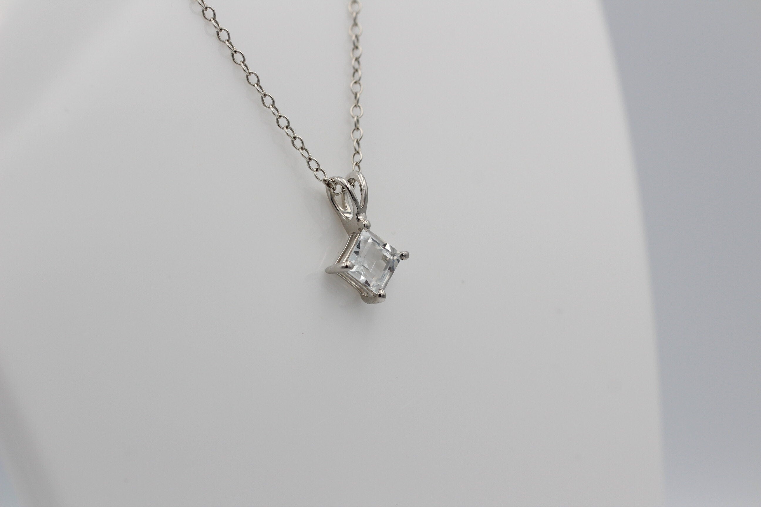 1 Carat Weißtopas Anhänger 925 Silber  weißer Topas Topasschmuck