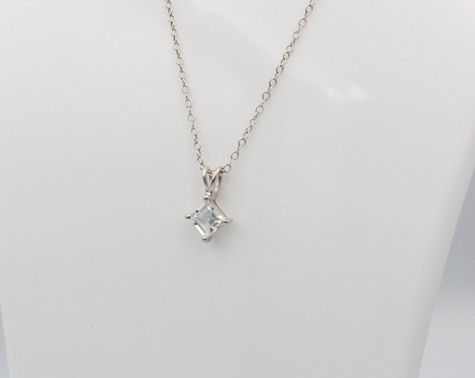 1 Carat Weißtopas Anhänger 925 Silber  weißer Topas Topasschmuck