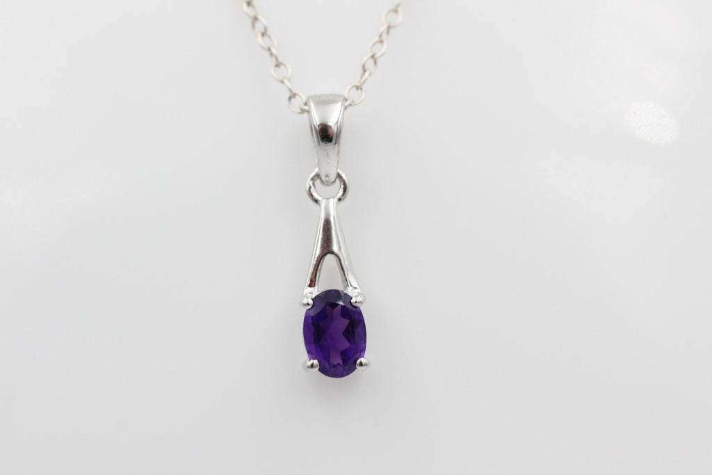 0,72  Carat afrikanischer Amethyst Anhänger 925 Silber  Edelstein