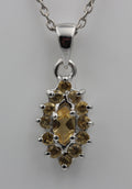 0,60 Carat Citrin Anhänger 925 Silber goldgelber Edesltein Top