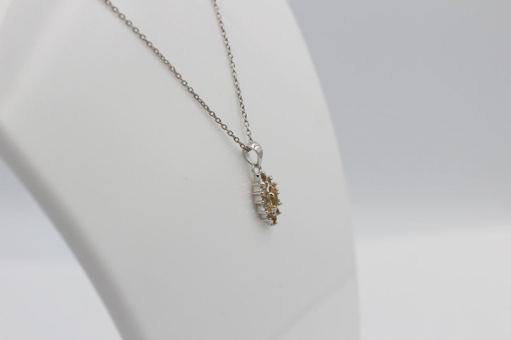 0,60 Carat Citrin Anhänger 925 Silber goldgelber Edesltein Top