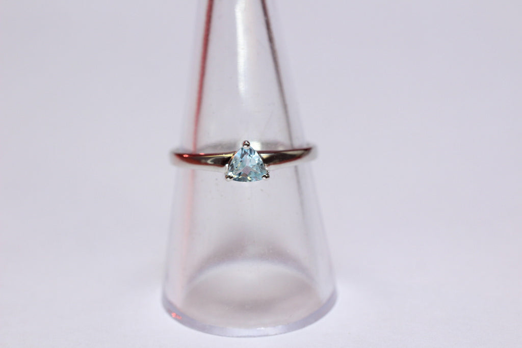 Edler 1,15 Carat Blautopas Ring 925 Silber Fingerring sky blue Grasse 6 / 16,5 /51,9