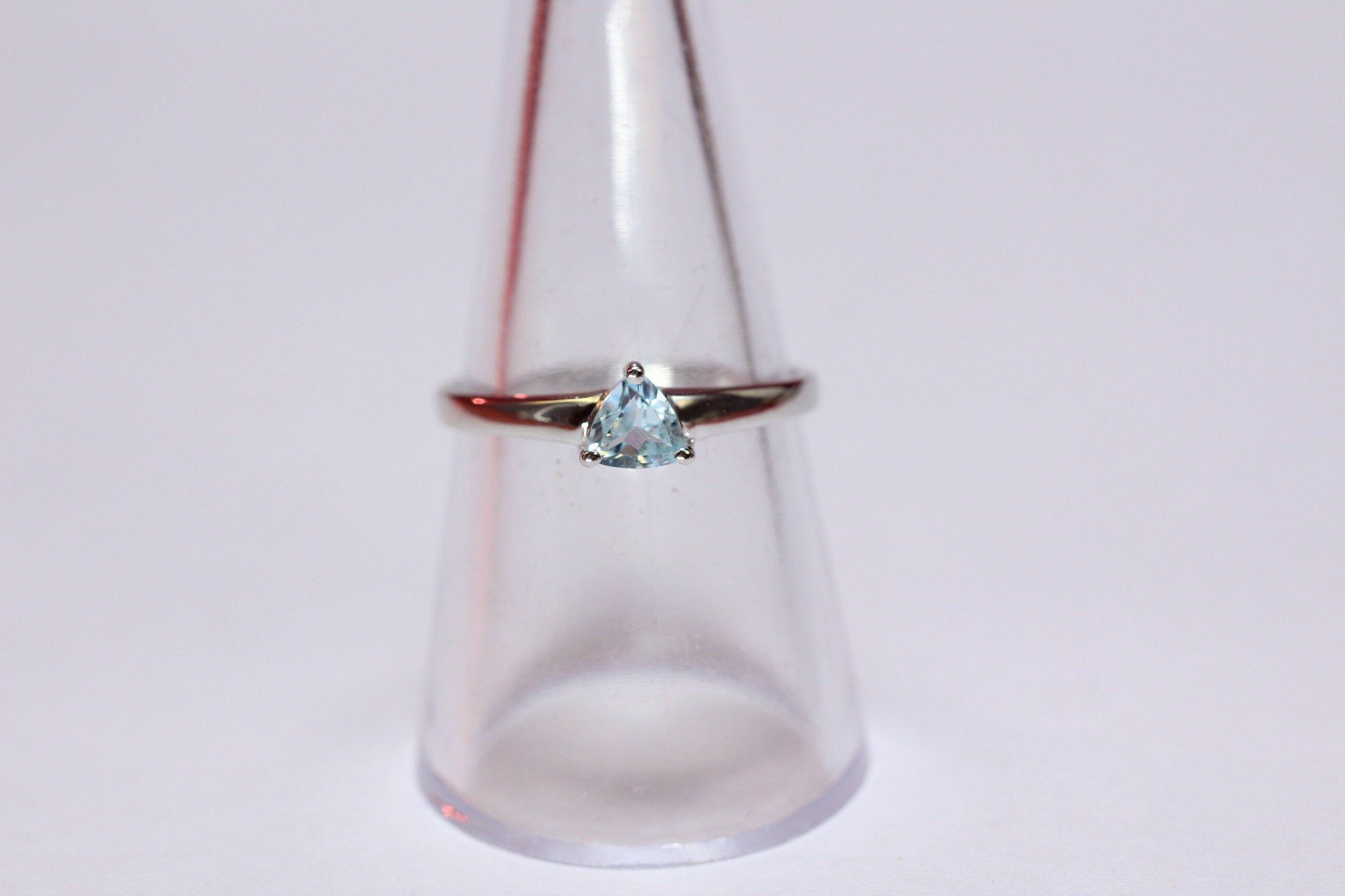 Edler 1,15 Carat Blautopas Ring 925 Silber Fingerring sky blue Grasse 6 / 16,5 /51,9