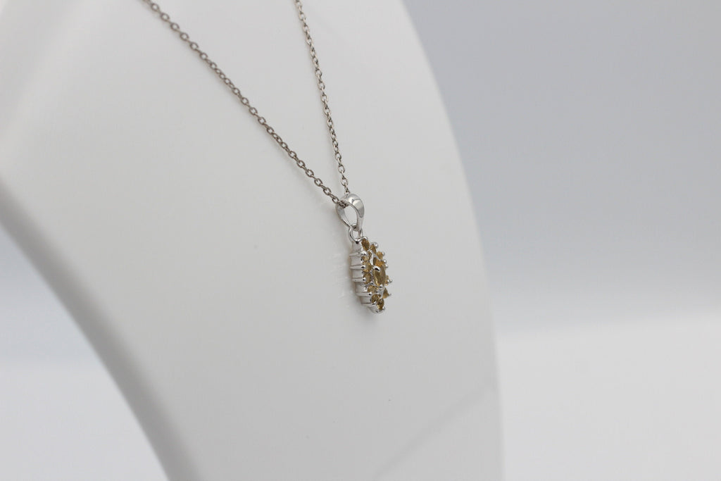 0,60 Carat Citrin Anhänger 925 Silber goldgelber Edesltein Top