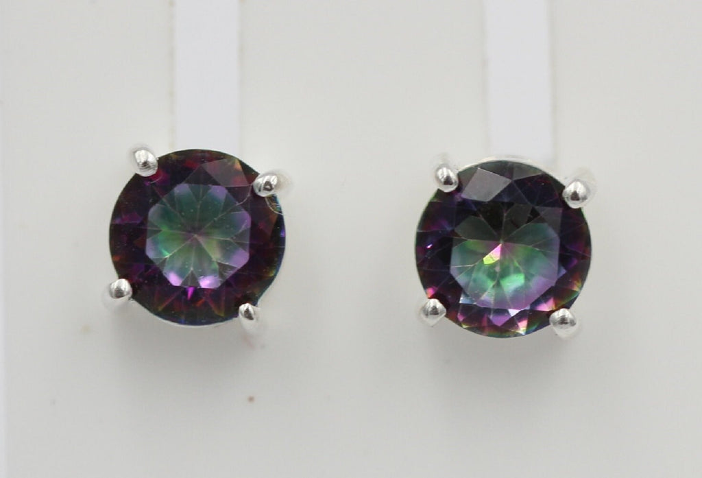 1,85 Carat Mystik Topas Ohrstecker 925 Silber mystischer Topas Unisex Top Edel