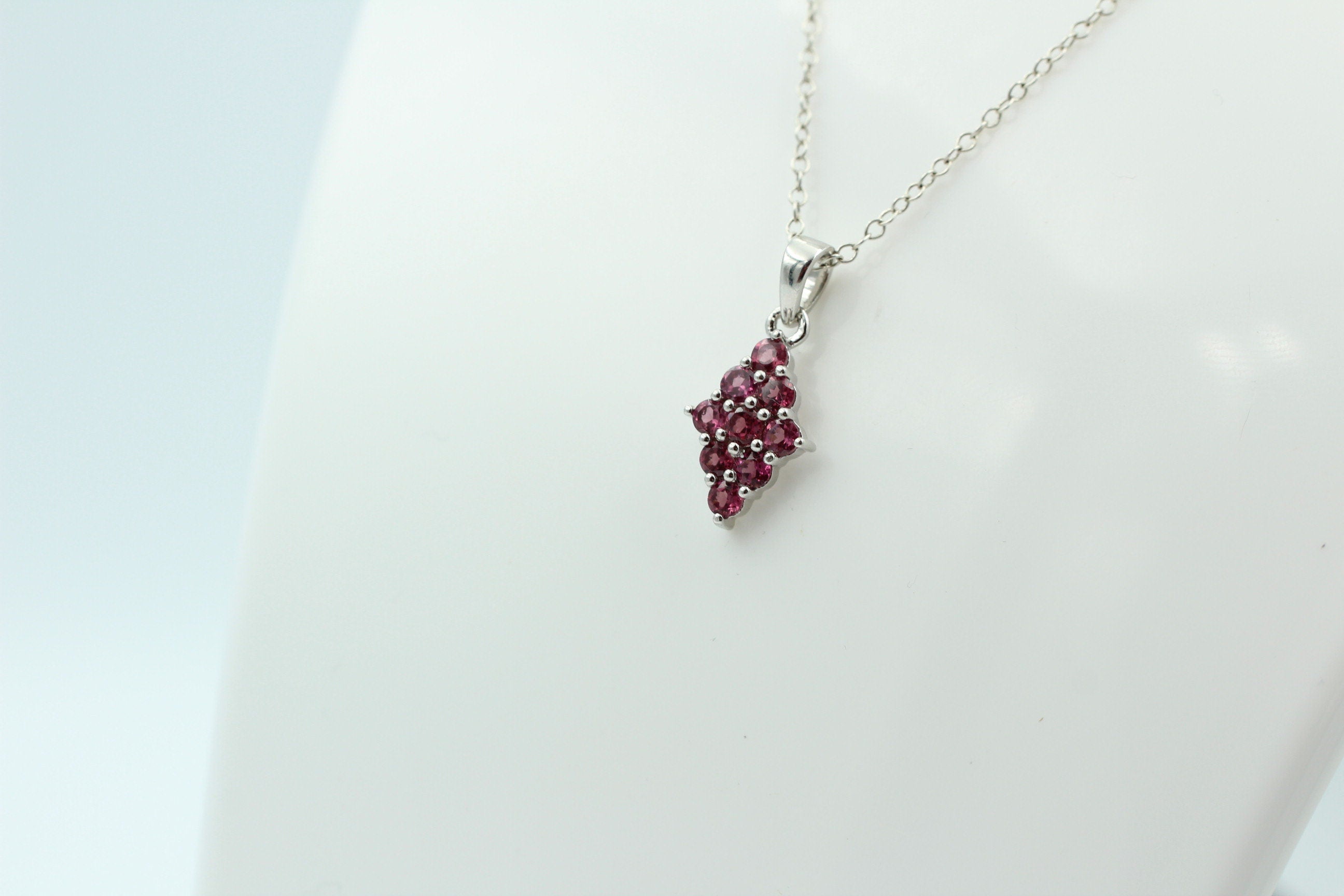 1,75  Carat Umbalit Granat Anhänger 925 Silber  seltener Umbalit