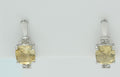 2,94 Carat Whisky Quarz Ohrstecker 925 Sterling Silber mit Cubic Zirkon Top