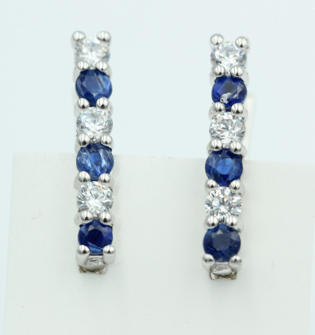 Edle 1,1 Carat seltener blauer Kyanit Ohrschmuck 925 Silber Kyanit  mit Zirkonia
