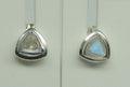 0,9 Carat Mondlichttopas Trillion Ohrstecker, 925 Silber, Ohrring Ohrschmuck