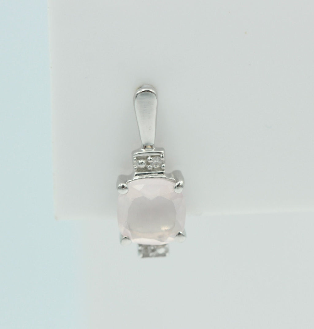 2,94 Carat Rosenquarz Ohrstecker 925 Sterling Silber mit Cubic Zirkon Top