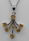 Edler 1,2 Carat Citrin Anhänger gelbgoldener Edelstein 925 Silbher  goldgelber Edelstein