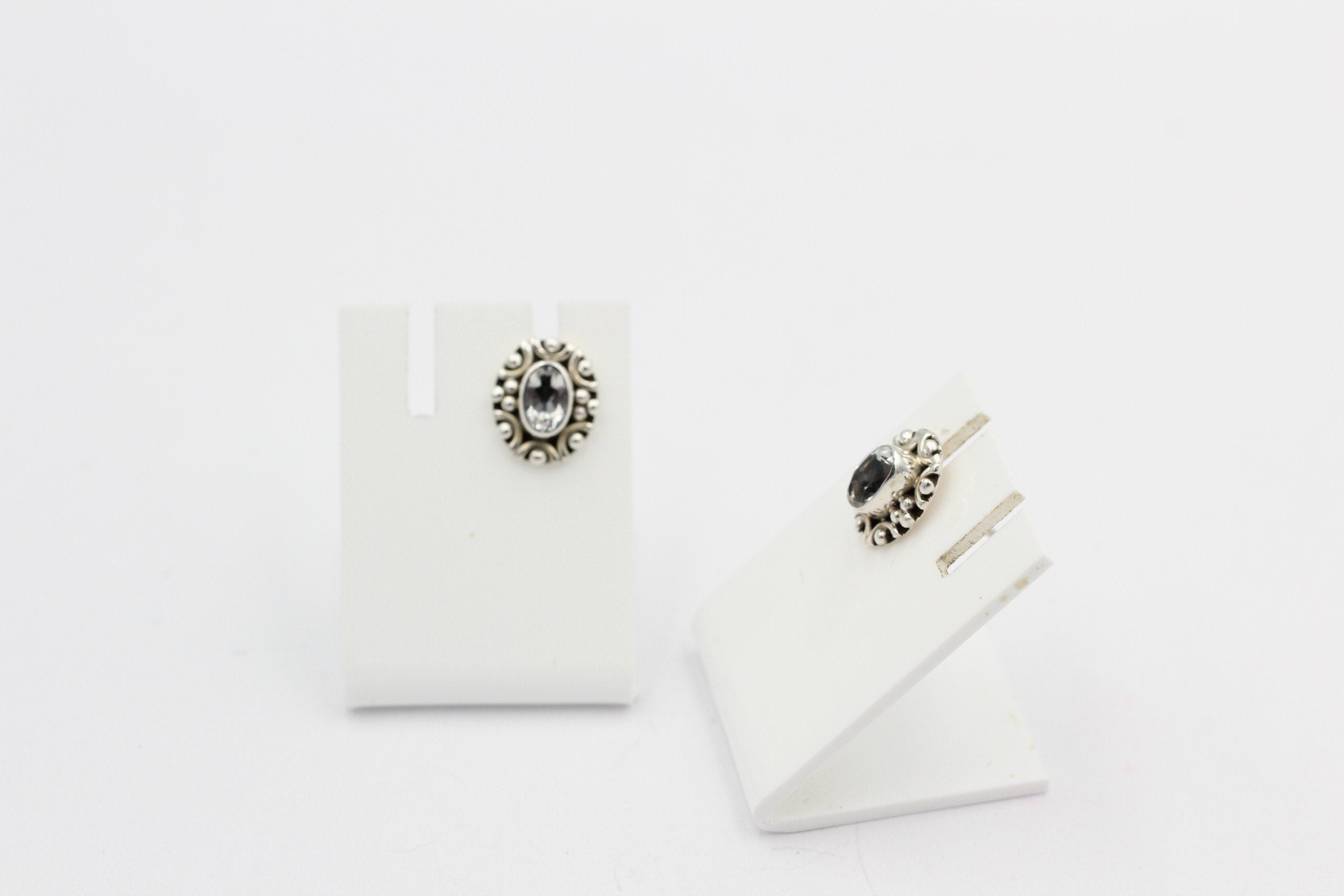 Edle 1,0 Carat Weitopas Ohrstecker 925 Silber Edelstein Ohrstecker Top Top