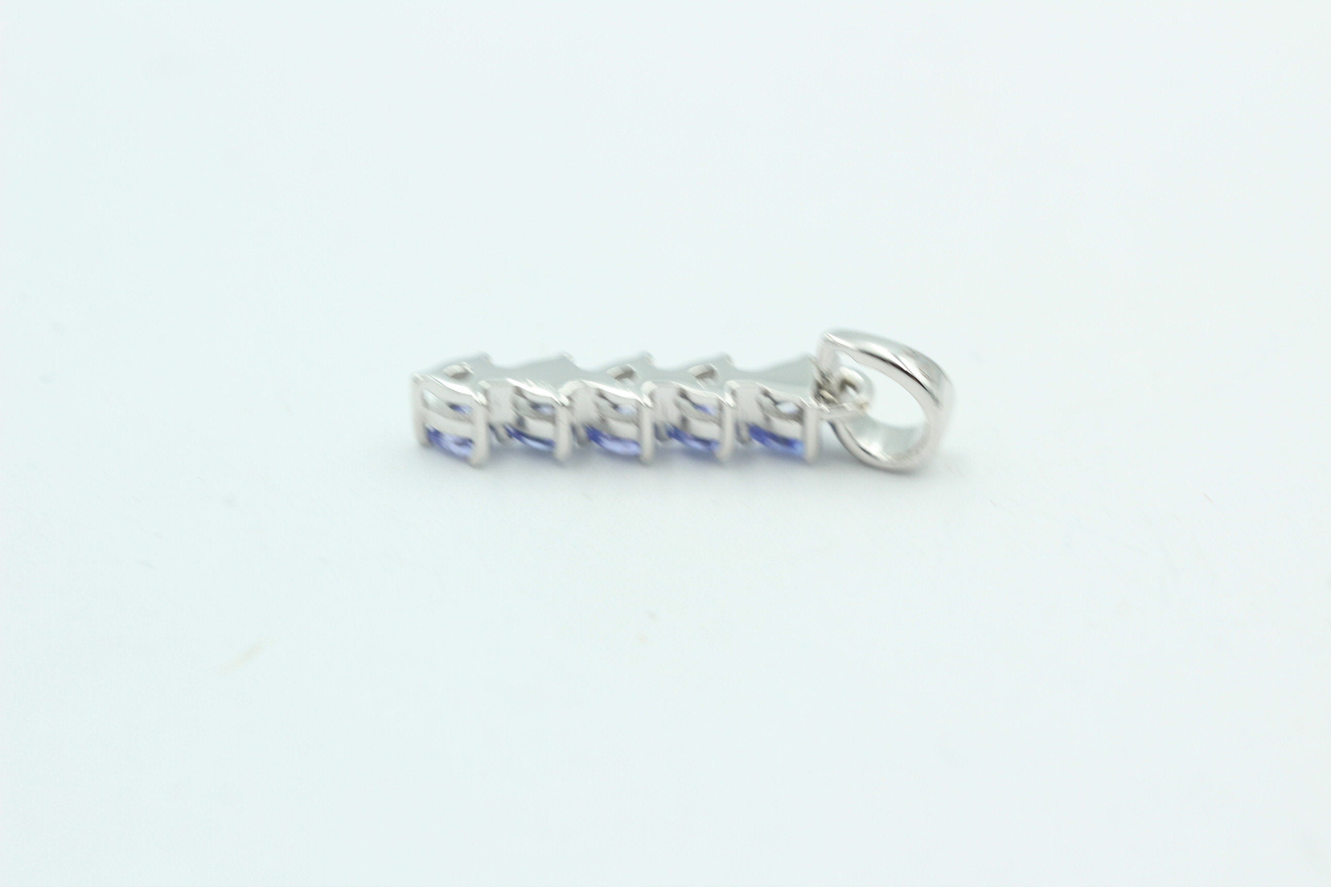 Edler 1,0 Carat Tansanit Anhänger 925 Sterling Silber Collier Kette Afrika Top