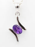 0,72 Carat afrikanischer Amethyst Anhänger 925 Silber aus Afrika