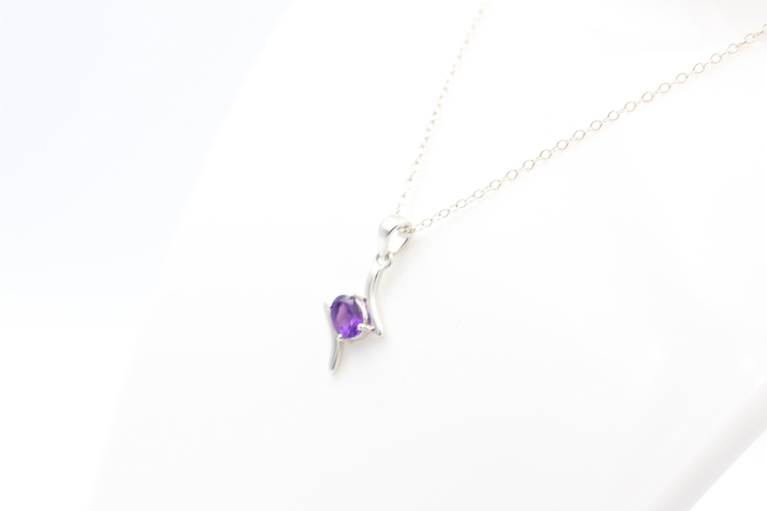 0,72 Carat afrikanischer Amethyst Anhänger 925 Silber aus Afrika