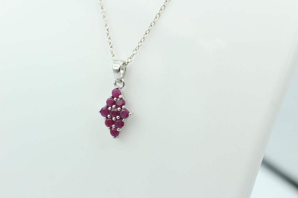 1,75 Cara Rubin Anhänger 925 Silber Collier Kette seltener Rubin Top Edel