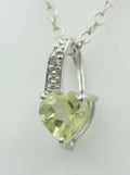 0,62 Carat Lemon Topas Herz Anhänger 925 Silber  Linomen Topas Topf