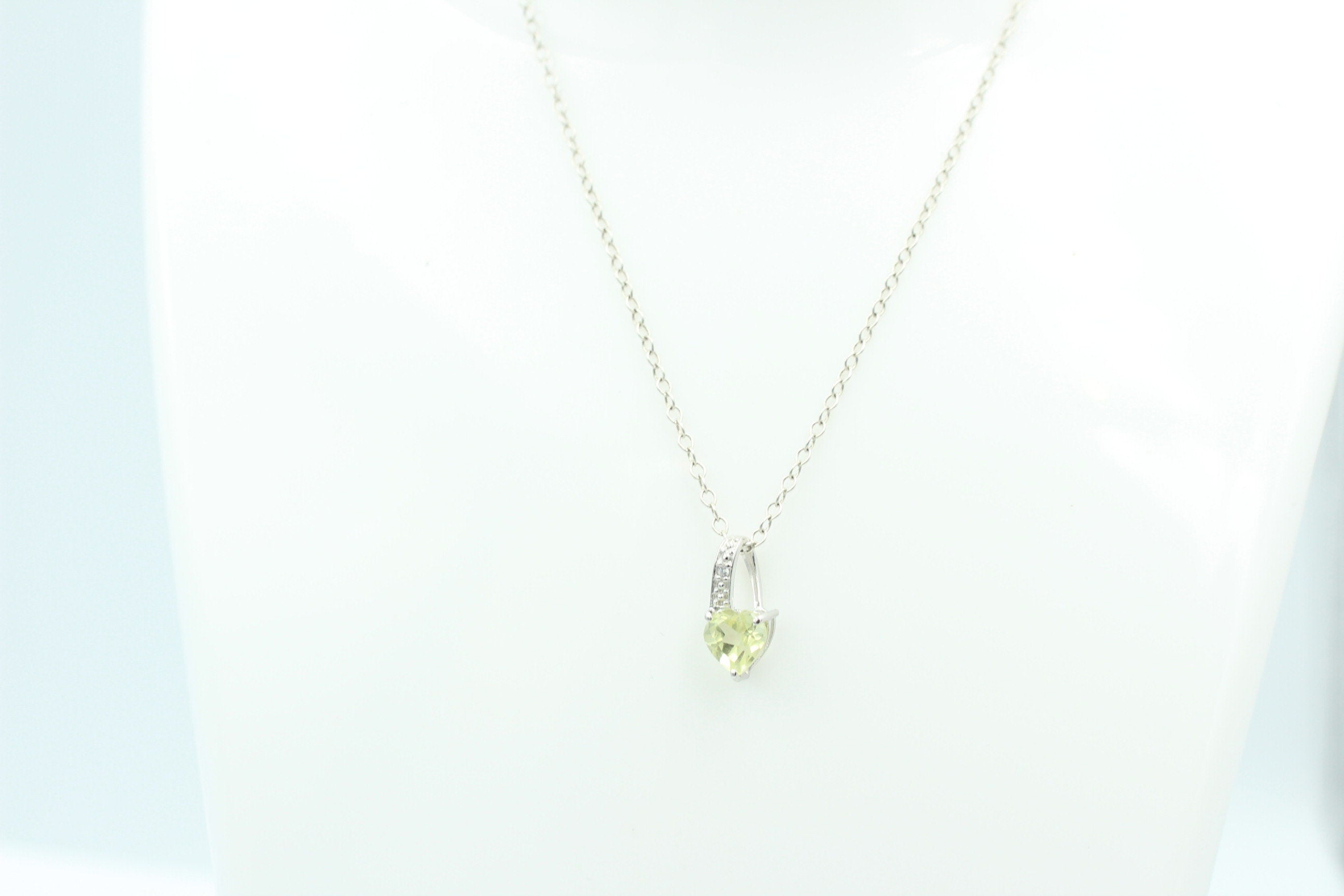 0,62 Carat Lemon Topas Herz Anhänger 925 Silber  Linomen Topas Topf