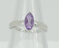 0,83 Carat Amethyst Ring 925 Silber violetter Edelstein 58 / 8 /18,5