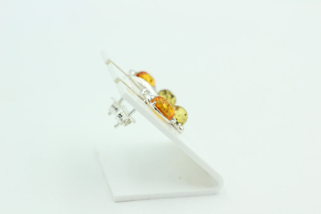 Edle Bernstein Ohrstecker 925 Silber Bernstein aus Litauen Ohrring Ohrschmuck