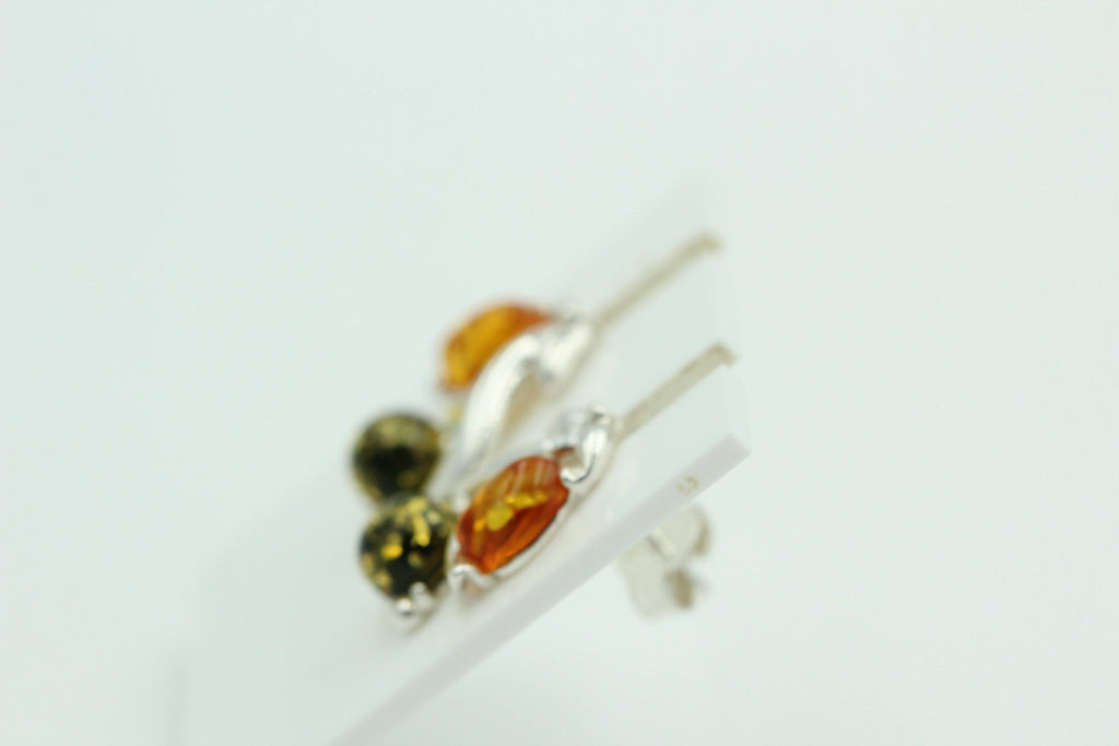 Edle Bernstein Ohrstecker 925 Silber Bernstein aus Litauen Ohrring Ohrschmuck