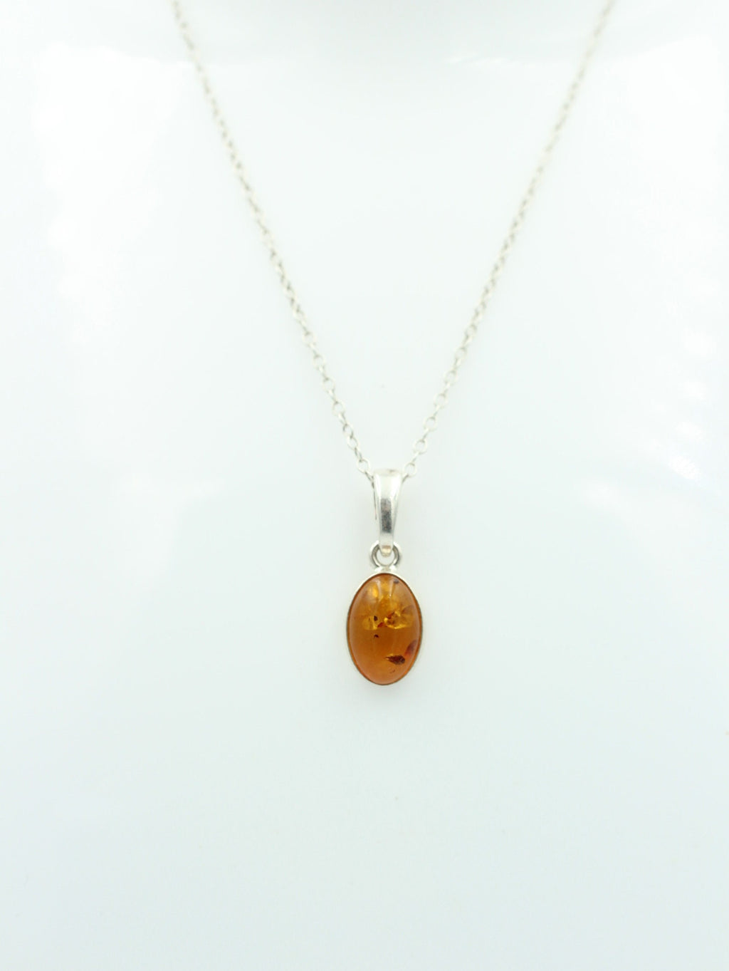 Bernstein Anhänger 925 Silber Collier Kette Bernsteinanhänger Top Edel